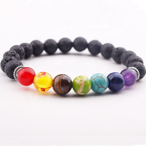 fashion jewelry 7 chakra lava natural stone bead hand bracelet volcanic stone men bracelet, Black
fashion jewelry 7 chakra lava natural stone bead hand bracelet volcanic stone men bracelet, Black