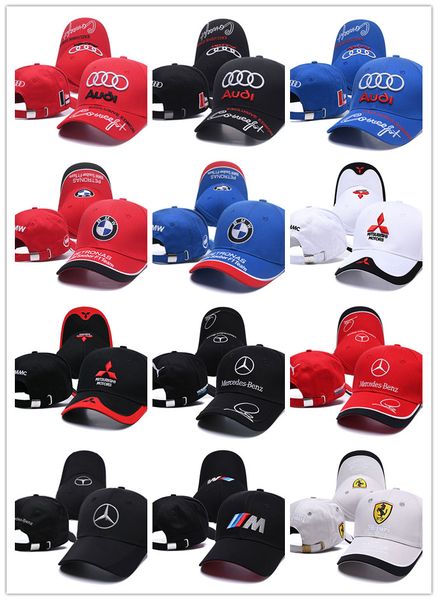 

Новейшая шляпа gorras папа Хлопок Вышивка F1 Racing Хлопок Бейсболка Регулируемая кепка