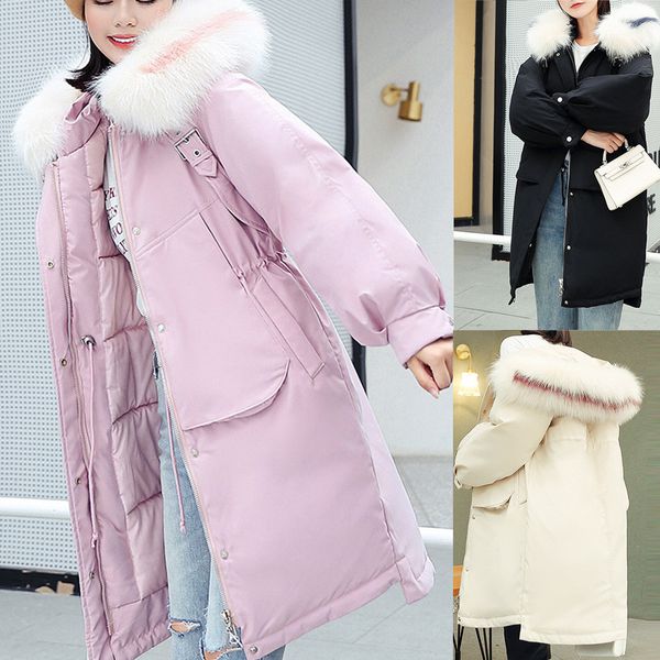 casual outwear winter jacket thick warm hooded women fashion wool zipper pocket hoodie drawstring long jackets outwear coat, Black
casual outwear winter jacket thick warm hooded women fashion wool zipper pocket hoodie drawstring long jackets outwear coat, Black