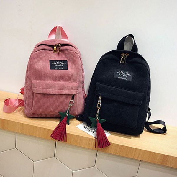 1pc travel corduroy backpack tassel school bag casual college daypack for teenager bag new
1pc travel corduroy backpack tassel school bag casual college daypack for teenager bag new