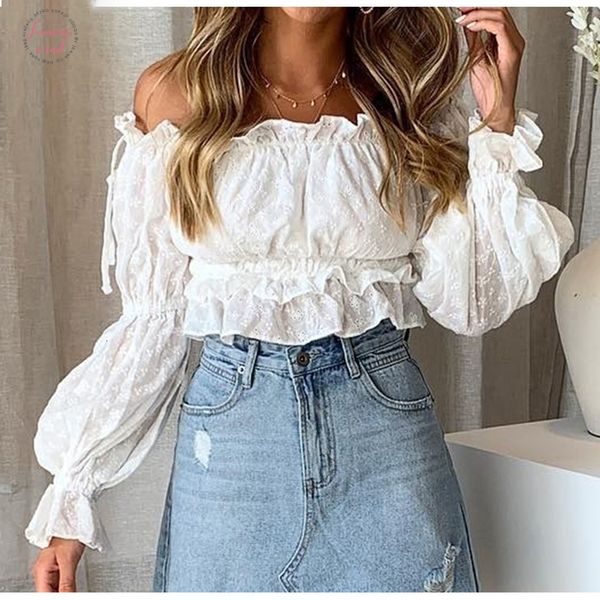 off shoulder slash neck women crop and lantern sleeve blouse casual holiday white embroidery beach shirt female short blouse
off shoulder slash neck women crop and lantern sleeve blouse casual holiday white embroidery beach shirt female short blouse