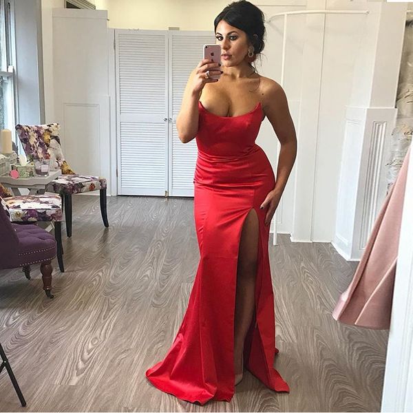 strapless evening dress split leg sleeveless night party dree bodycon black red prom dress, White;black
strapless evening dress split leg sleeveless night party dree bodycon black red prom dress, White;black