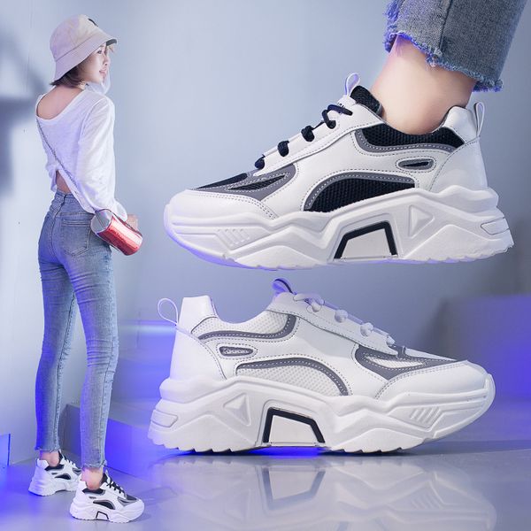 shujin shoes women sneakers reflective strip outside women 2019 new white ladies autumn student girls casual sport shoes, Black
shujin shoes women sneakers reflective strip outside women 2019 new white ladies autumn student girls casual sport shoes, Black