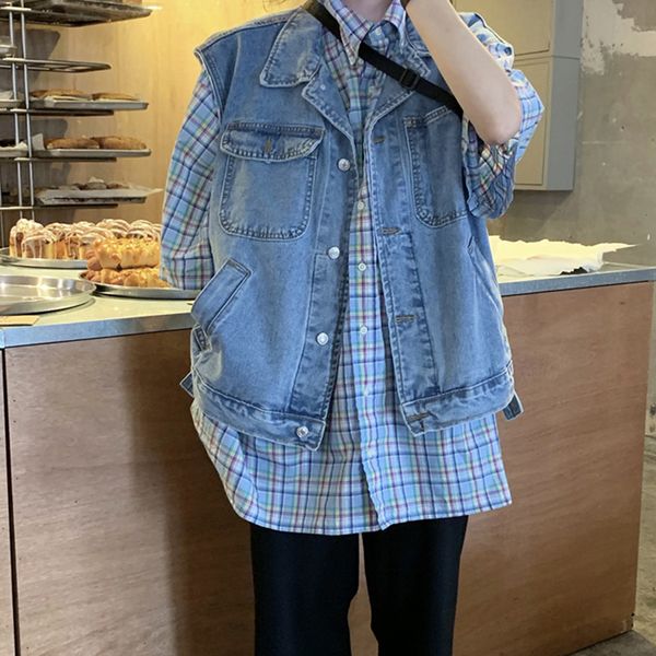 casual short women denim vest sleeveless female vests autumn outwear outwear coat women fashion vest, Black;white
casual short women denim vest sleeveless female vests autumn outwear outwear coat women fashion vest, Black;white