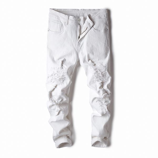 men's jeans 2021 fashion jogger black white color streetwear punk pants hip hop hole men slim fit cargo homme, Blue
men's jeans 2021 fashion jogger black white color streetwear punk pants hip hop hole men slim fit cargo homme, Blue