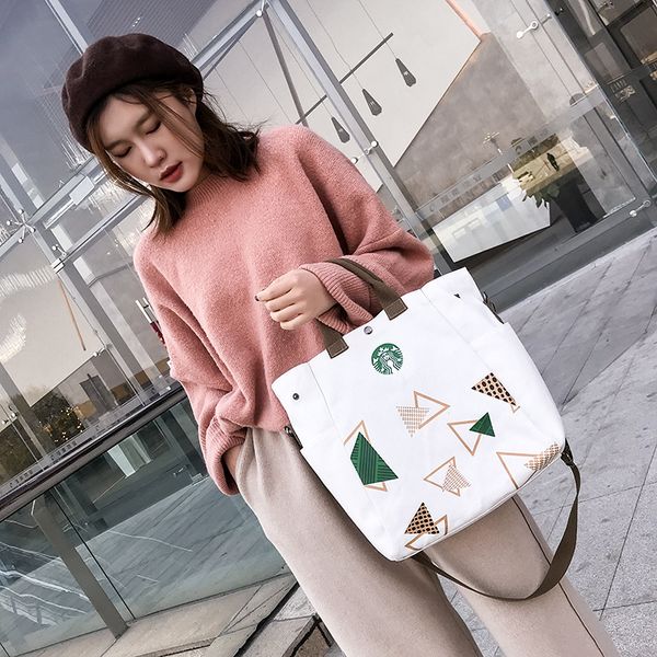 ladies 2020 korean version of the mini canvas handbag female handbag shoulder messenger bag korean version of the student bag