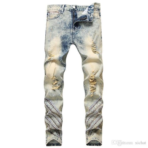 unique mens retro ripped skinny jeans fashion designer vintage straight leg slim fit motocycle scratched biker denim pants jb536, Blue
unique mens retro ripped skinny jeans fashion designer vintage straight leg slim fit motocycle scratched biker denim pants jb536, Blue