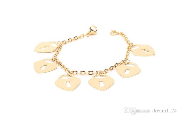 new fashion heart charm bracelets gold plated stainless steel heart lock bracelet bangle jewelry gift for women, Golden;silver
new fashion heart charm bracelets gold plated stainless steel heart lock bracelet bangle jewelry gift for women, Golden;silver