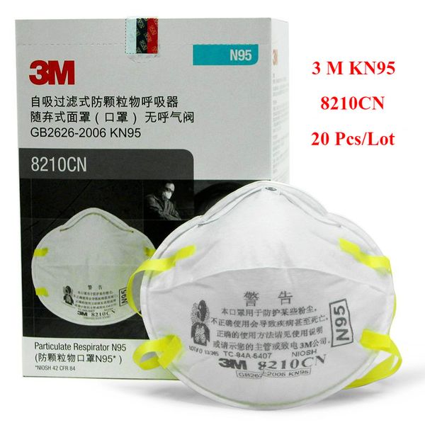 

3M N95 8210 Маска FFP3 анти-частицы PM 2.5 стандарты рабочий респиратор электростатический фильтр безопасность анти-частичная Маска без клапана