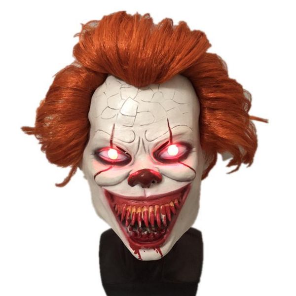 full head latex mask horror movie stephen king's it 2 cosplay pennywise clown joker led mask with hair halloween party pro
full head latex mask horror movie stephen king's it 2 cosplay pennywise clown joker led mask with hair halloween party pro