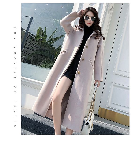 women winter 2019 coats autumn and winter new wild large size solid color wool coat long wool coat female, Black
women winter 2019 coats autumn and winter new wild large size solid color wool coat long wool coat female, Black