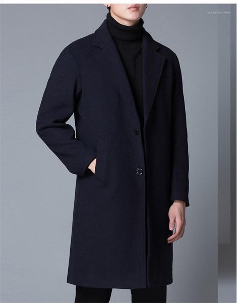 solid color lapel neck long sleeve single breasted men costs casual loose male outerwears designer men blends, Black
solid color lapel neck long sleeve single breasted men costs casual loose male outerwears designer men blends, Black