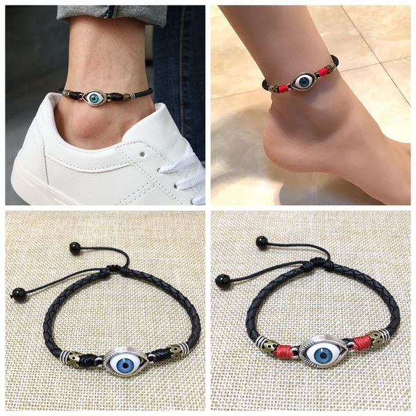 europe and the united states turkey blue eyes couple anklet anklet leather rope hand-woven beach jewelry gifts, Red;blue
europe and the united states turkey blue eyes couple anklet anklet leather rope hand-woven beach jewelry gifts, Red;blue