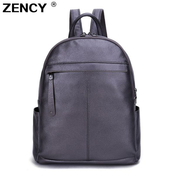zency 9 colors 100% genuine cow leather women backpack first layer cowhide white silve gray backpacks travel school shopping bag cj191213
zency 9 colors 100% genuine cow leather women backpack first layer cowhide white silve gray backpacks travel school shopping bag cj191213