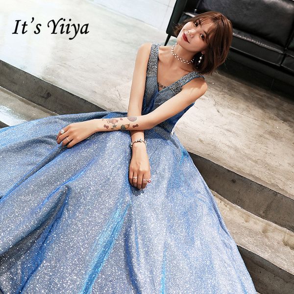 it's yiiya evening dress fashion shining sky blue v-neck little train party gown sleeveless lace up elegant formal dresses e072, White;black
it's yiiya evening dress fashion shining sky blue v-neck little train party gown sleeveless lace up elegant formal dresses e072, White;black