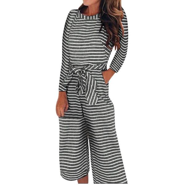 jaycosin women jumpsuit plus size leisure long sleeve round neck pants stripe ladies leotard jumpsuit rompers streetwear, Black;white
jaycosin women jumpsuit plus size leisure long sleeve round neck pants stripe ladies leotard jumpsuit rompers streetwear, Black;white