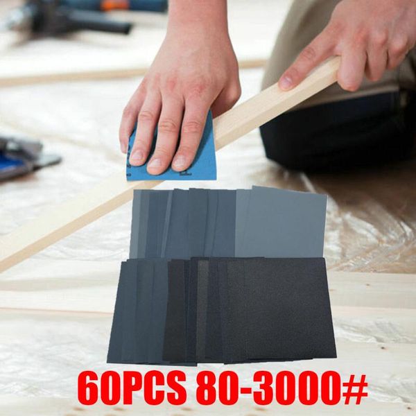 60pcs abrasive sandpaper wet dry particle board 80-3000 grit for wood polishing sanding paper sheets finishing tool
60pcs abrasive sandpaper wet dry particle board 80-3000 grit for wood polishing sanding paper sheets finishing tool