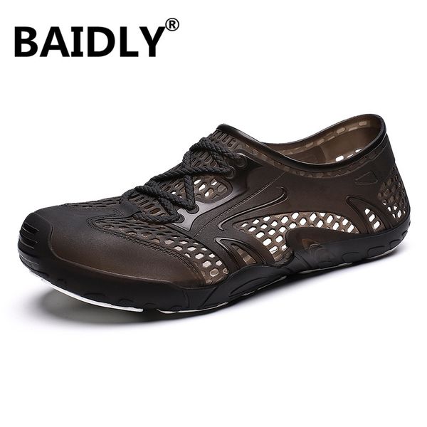 new summer sandals men casual shoes mules clogs breathable beach slippers male water hollow jelly chaussure homme, Black
new summer sandals men casual shoes mules clogs breathable beach slippers male water hollow jelly chaussure homme, Black