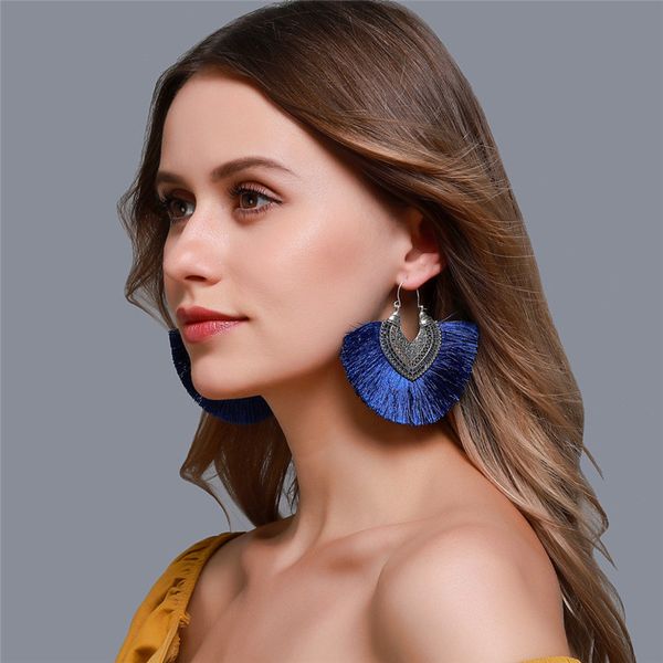 15pcs/lot new fashion sector earrings retro bohemian fringe ear drop for women party dress up alloy dangle earring jewelry wholesales, Silver
15pcs/lot new fashion sector earrings retro bohemian fringe ear drop for women party dress up alloy dangle earring jewelry wholesales, Silver
