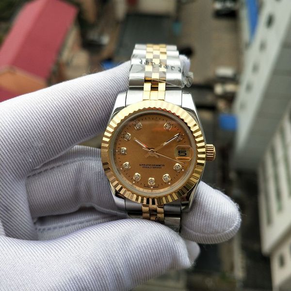 luxury women watch ladies date gold diamond dial classic 26mm 279173 automatic movement women's watch watches original box, Slivery;brown
luxury women watch ladies date gold diamond dial classic 26mm 279173 automatic movement women's watch watches original box, Slivery;brown