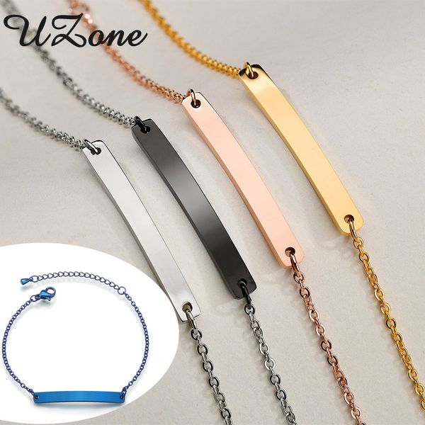 uzone stainless steel name bracelet 5 colors charm personalized engrave date id bar for girl boy fashion jewelry, Black
uzone stainless steel name bracelet 5 colors charm personalized engrave date id bar for girl boy fashion jewelry, Black