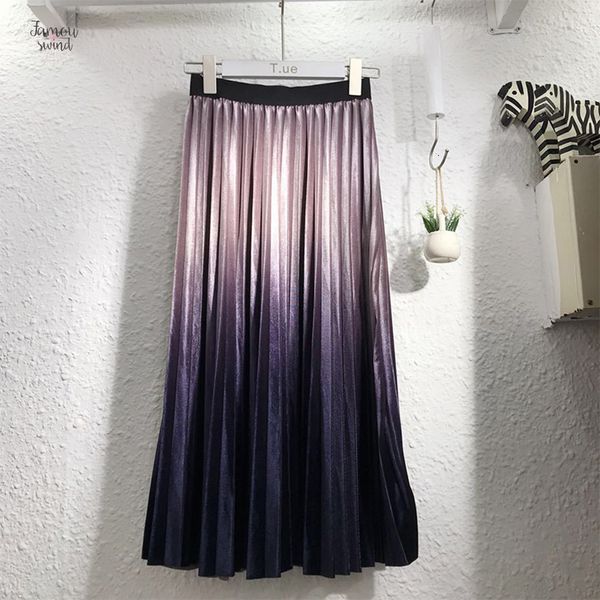 gradient color velvet pleated skirt elegant a-line skirts long women fashion autumn winter high waist female, Black
gradient color velvet pleated skirt elegant a-line skirts long women fashion autumn winter high waist female, Black