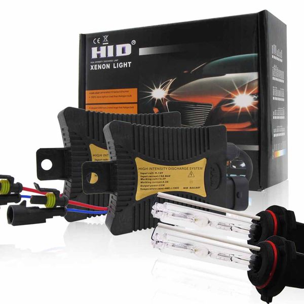 

2pcs 9006/hb4 xenon hid headlight light bulbs with ballasts 6000k/8000k/10000k/12000k conversion kit car 55w xenon light