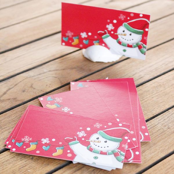 50pcs snowman cards christmas cards creative place cards festive party decor 
50pcs snowman cards christmas cards creative place cards festive party decor