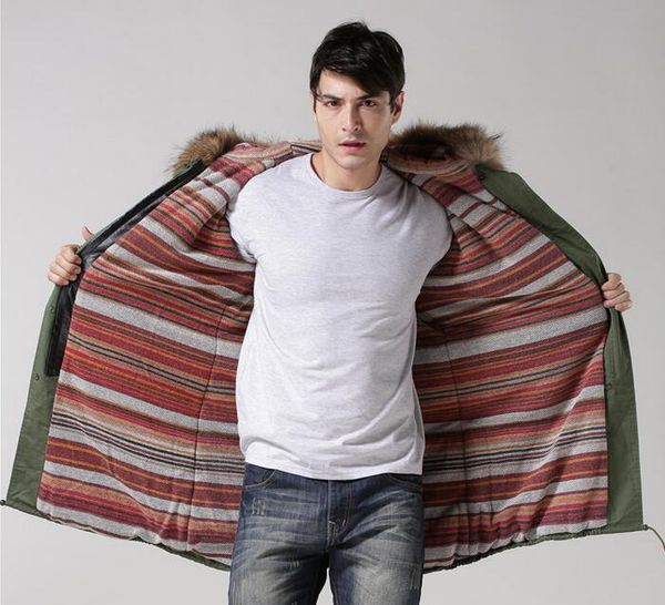 meifeng brand 4xl 3xl men fur jackets brown raccoon fur trim hoody warm coats red stripe down cotton lining army green canvas long parkas, Black
meifeng brand 4xl 3xl men fur jackets brown raccoon fur trim hoody warm coats red stripe down cotton lining army green canvas long parkas, Black