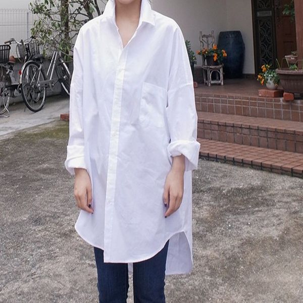 lanmrem 2020 new spring summer solid color lapel single breasted shirt women korea loose big size casual blouse tide pe036, White
lanmrem 2020 new spring summer solid color lapel single breasted shirt women korea loose big size casual blouse tide pe036, White