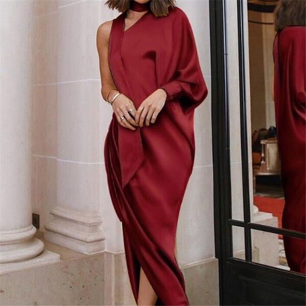 women asymmetry loose casual dresses elegant woman solid color halter baggy oversized long maxi dresses ladies split dress, Black;gray
women asymmetry loose casual dresses elegant woman solid color halter baggy oversized long maxi dresses ladies split dress, Black;gray