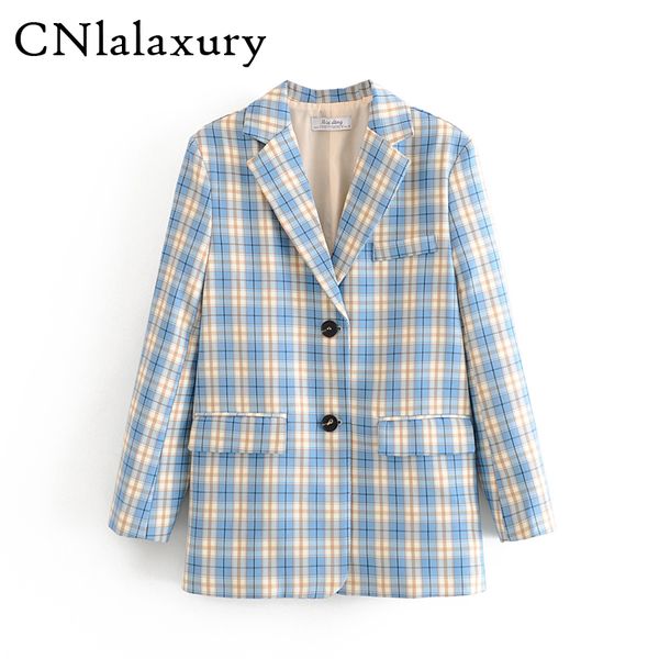 women 2020 office wear single breasted plaid blazer coat vintage long sleeve blazer jacket female outerwear chic mujer, White;black
women 2020 office wear single breasted plaid blazer coat vintage long sleeve blazer jacket female outerwear chic mujer, White;black