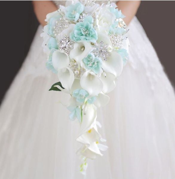 high-end custom drip wedding bouquet sky blue flower white hydrangea calla lily bridal bouquet
high-end custom drip wedding bouquet sky blue flower white hydrangea calla lily bridal bouquet
