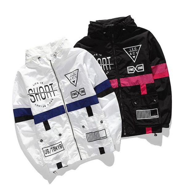 men windbreaker jacket spring autumn brand fashion hip hop thin zipper casual jacket mens outwear 2019 new, Black;brown
men windbreaker jacket spring autumn brand fashion hip hop thin zipper casual jacket mens outwear 2019 new, Black;brown