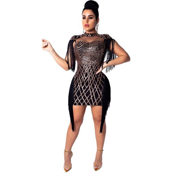 sheer sequins evening party dresses bodycon summer mini dress women elegant sleeveless tassel club dresses casual bandage vestido, White;black
sheer sequins evening party dresses bodycon summer mini dress women elegant sleeveless tassel club dresses casual bandage vestido, White;black