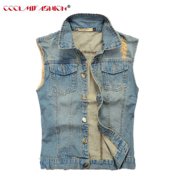 summer vintage casual jeans vest mens waistcoats vests of men denim embroidery pockets sleeveless jacket motorcycle slim coat, Black;white
summer vintage casual jeans vest mens waistcoats vests of men denim embroidery pockets sleeveless jacket motorcycle slim coat, Black;white