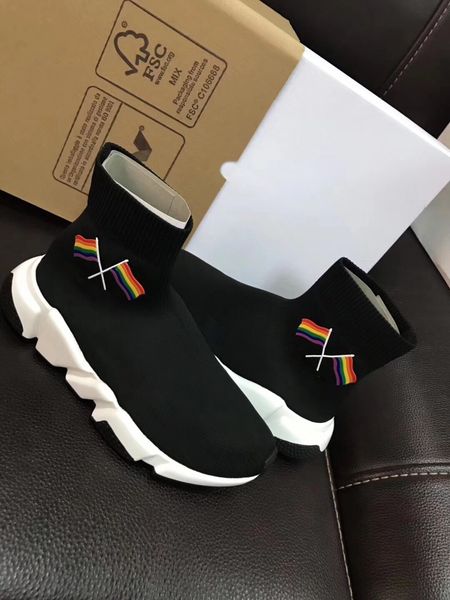speed sock shoe мужчины женщины высокая верхняя повседневная обувь slip-on speed trainer носки обувь дизайнер флаг многоцветный логотип, Black
speed sock shoe мужчины женщины высокая верхняя повседневная обувь slip-on speed trainer носки обувь дизайнер флаг многоцветный логотип, Black