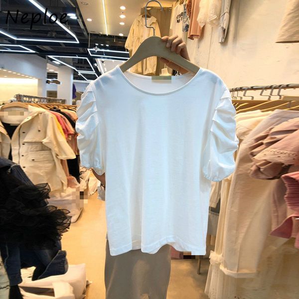 neploe ruffles puff short sleeve t shirts women solid o neck pleated female summer 2020 loose casual ladies tees 1e624, White
neploe ruffles puff short sleeve t shirts women solid o neck pleated female summer 2020 loose casual ladies tees 1e624, White
