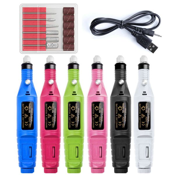 electric milling drill bits set long usb wire nail drill machine for manicure nail art sanding file gel remover pedicure cutter 
electric milling drill bits set long usb wire nail drill machine for manicure nail art sanding file gel remover pedicure cutter