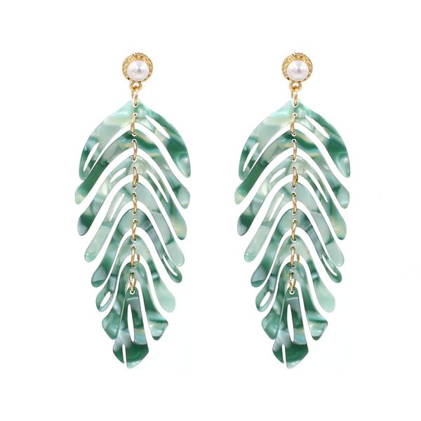 2019 new long dangle resin green leaves earrings party jewelry accessories handmade fashion acrylic earrings for women, Silver
2019 new long dangle resin green leaves earrings party jewelry accessories handmade fashion acrylic earrings for women, Silver