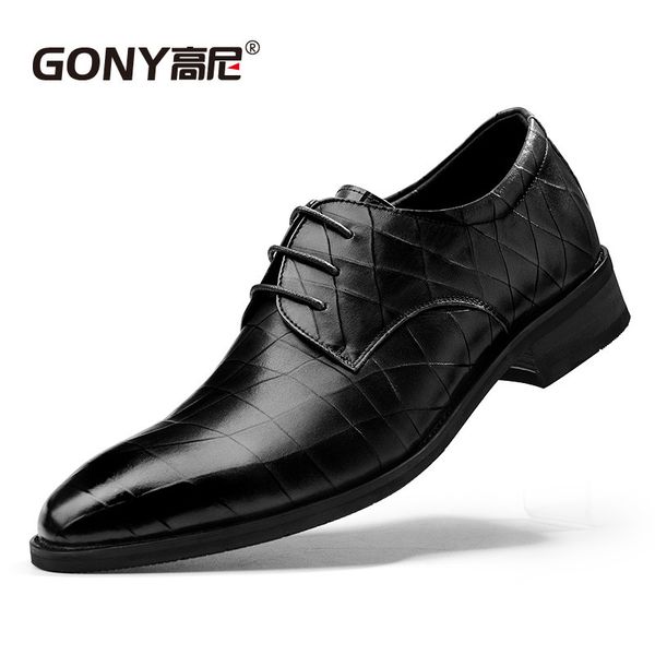 new men's leather shoes for wedding party formal dress footwear get taller 2.36 inches height increasing elevator shoes, Black
new men's leather shoes for wedding party formal dress footwear get taller 2.36 inches height increasing elevator shoes, Black