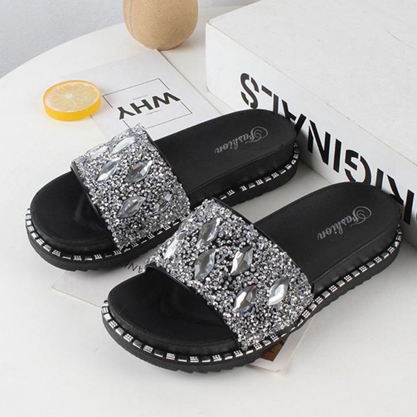 women crystal diamond bling summer elegant slides slipper sandals beach shoes women shoes flip flops sandalias mujer #s, Black
women crystal diamond bling summer elegant slides slipper sandals beach shoes women shoes flip flops sandalias mujer #s, Black