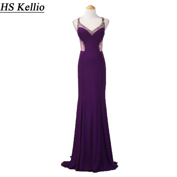 hs kellio simple summer evening dress mermaid long purple vestidos de festa barato, White;black
hs kellio simple summer evening dress mermaid long purple vestidos de festa barato, White;black