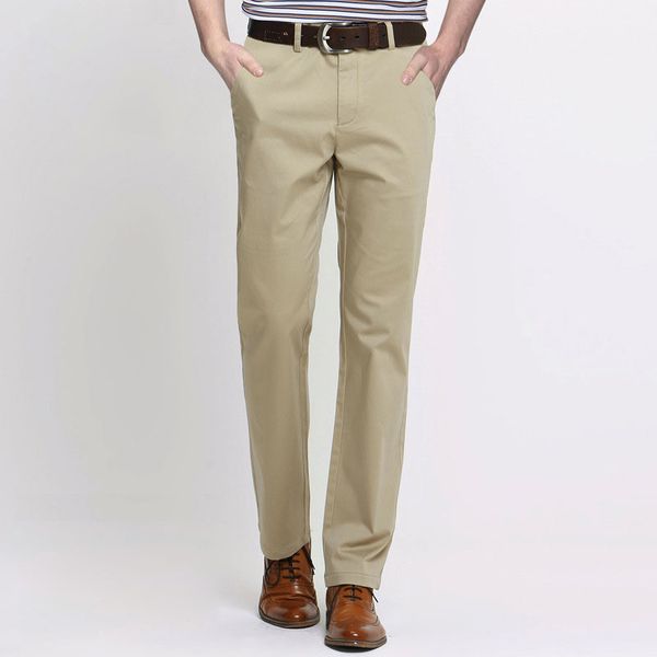 Â plus size 42 44 46 48 50 56 men's casual pants business solid color khaki cotton loose straight trousers male brand clothes, Black
 plus size 42 44 46 48 50 56 men's casual pants business solid color khaki cotton loose straight trousers male brand clothes, Black