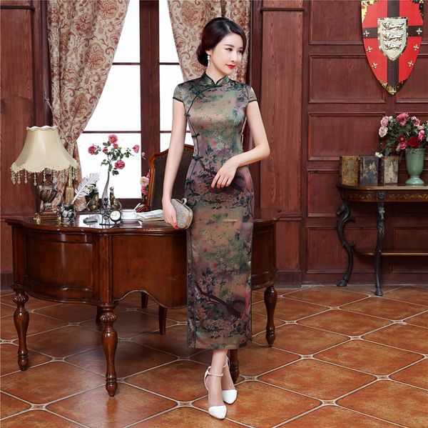 shanghai story woman's long cheongsam qipao traditional chinese dress short sleeve faux silk chi pao for sale oriental dress, Red
shanghai story woman's long cheongsam qipao traditional chinese dress short sleeve faux silk chi pao for sale oriental dress, Red