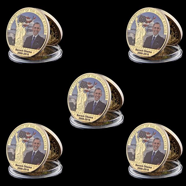 5pcs us american 44th president barack obama white house 1oz gold plated eagle metal commemorative coin
5pcs us american 44th president barack obama white house 1oz gold plated eagle metal commemorative coin