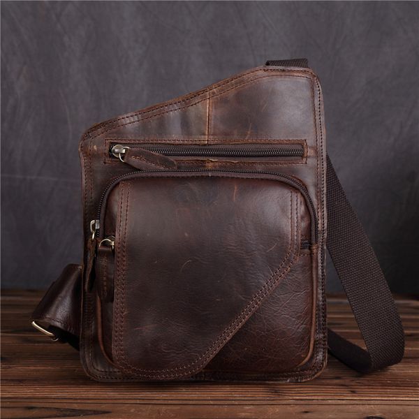 foreign trade explosions leather chest bag men's messenger bag head layer mad horse leather men's tide b214
foreign trade explosions leather chest bag men's messenger bag head layer mad horse leather men's tide b214