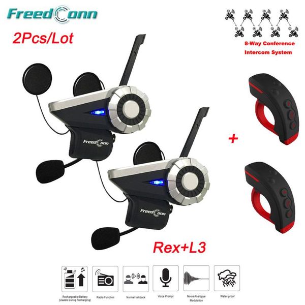 2pcs conn t-rex motorcycle intercom bt interphone fm helmet intercom headset + l3 remote controller moto headset
2pcs conn t-rex motorcycle intercom bt interphone fm helmet intercom headset + l3 remote controller moto headset