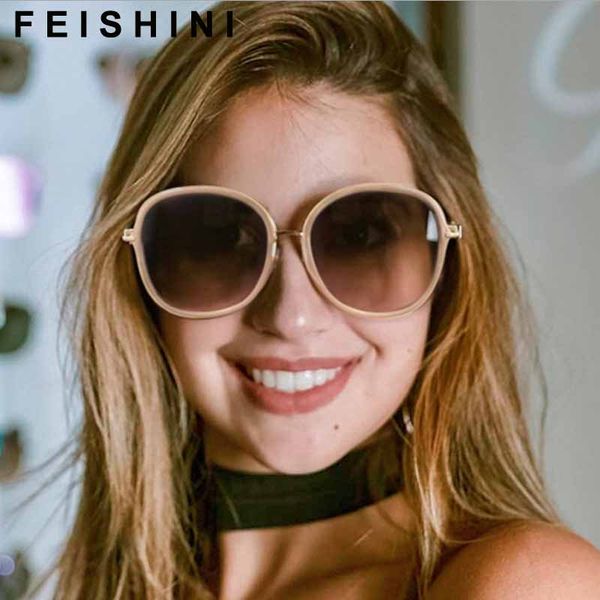 feishini gradient oversized oval retro sunglasses women plastic transparent fashion mirror korea sunglasses men big frame, White;black
feishini gradient oversized oval retro sunglasses women plastic transparent fashion mirror korea sunglasses men big frame, White;black