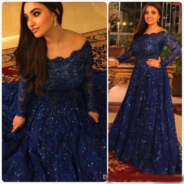 sparkly vintage evening dresses long sleeves beads crystals ruffled sweep train plus size arabic navy blue lace formal prom gowns, Black;red
sparkly vintage evening dresses long sleeves beads crystals ruffled sweep train plus size arabic navy blue lace formal prom gowns, Black;red